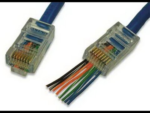 CAT5 cable to connector RJ-45 Detailed How to Crimp Ethernet