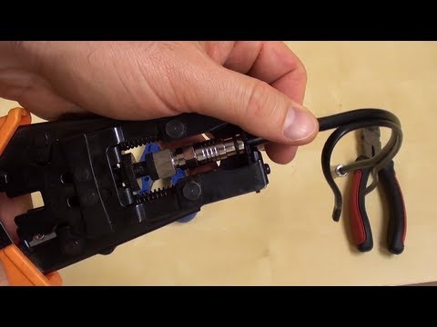 How to connect a bnc connector to RG59 Siamese coax cable