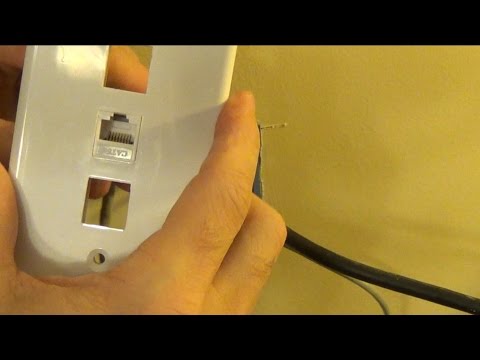 How to Install a Cat 5e Network Cable Wall Plug/Jack – RJ45