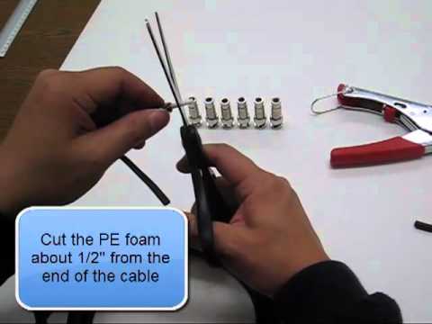How to put a compress type BNC on a RG59 cable
