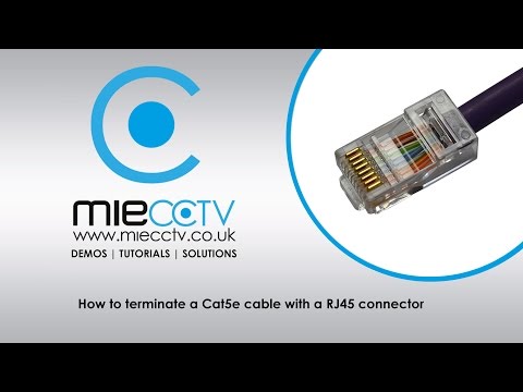 How to terminate a CAT5e cable with a RJ45 connector