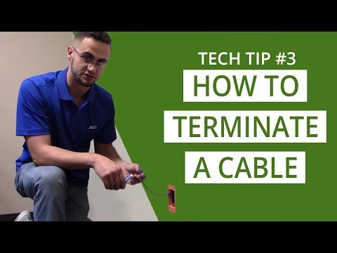 How to Terminate a Low Voltage Cable