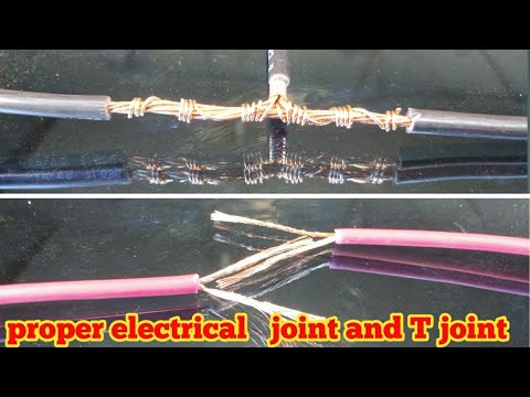 Proper joint of electric wire and cable T joint 2019