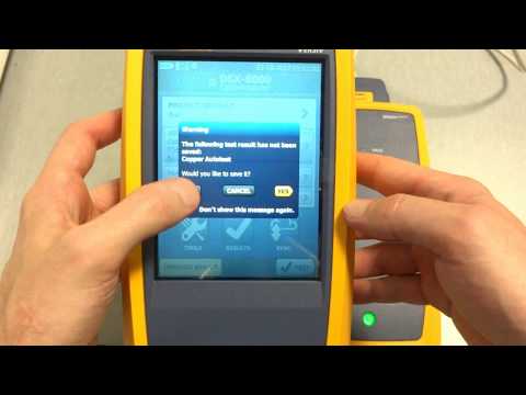 Testing Cables with Fluke Networks Versiv and DSX 8000 Cable Analyser