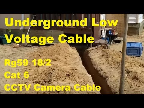 Underground Low Voltage Camera Cable Installation (BNC Siamese Cable & Cat6)