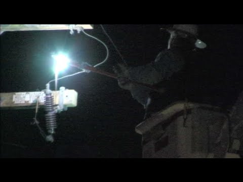VIDEO: Utility Worker Cuts Live High Voltage Power Line To Stop Electrical Fire In Modesto, California