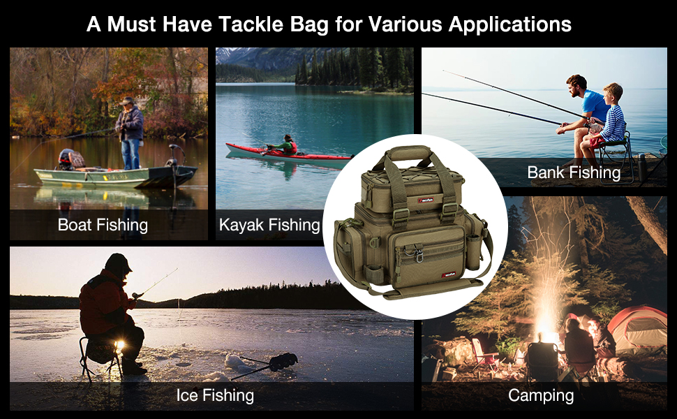 large fishing tackle bag fishing pack sling